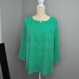 Talbots Blouse Green Size XL